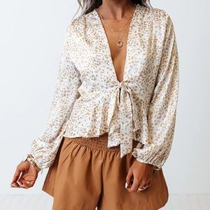 Silky Tie-Waist Top
